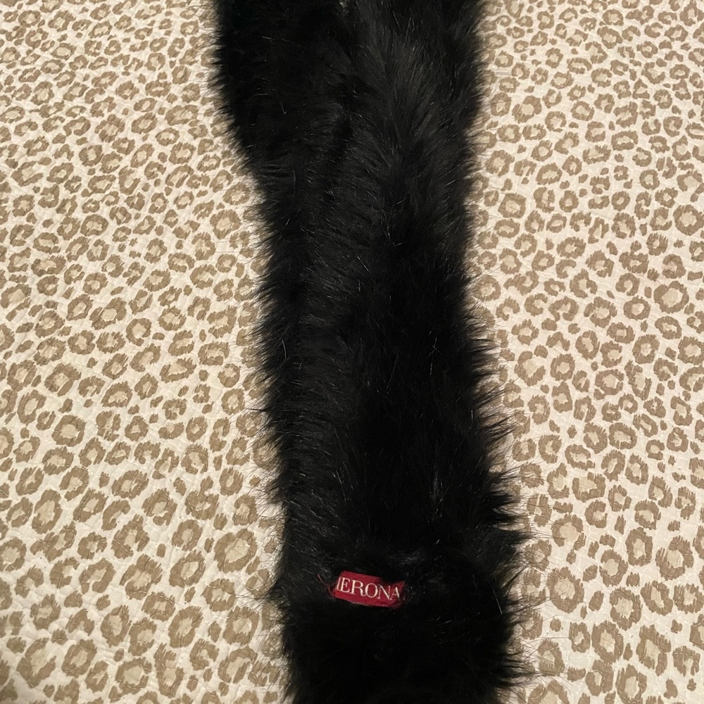 Merona Black Faux Fur Infinity Scarf